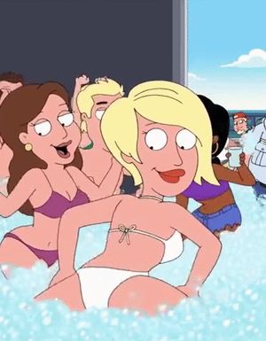 Source image - Unknown hot blonde twerking her butt at party in reverse gif 2 (Family Guy)