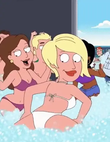 Source image - Unknown hot blonde twerking her butt at party in reverse gif 2 (Family Guy)