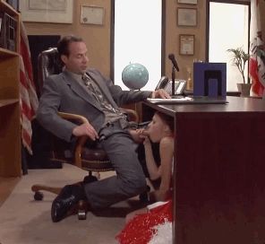 Sneaky cheerleader with the principal