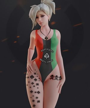 Blacked Waifu Mercy Bikini