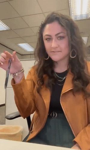 horny office worker showing her pussy