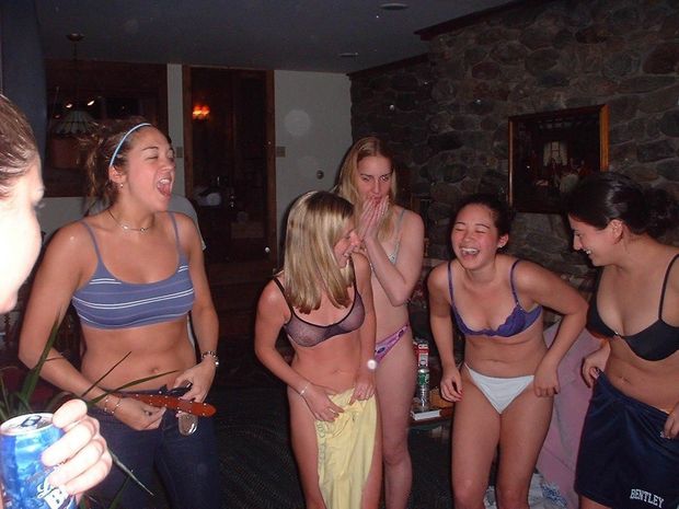 Chicks getting drunk and playing around