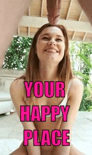 Kneeling in front of DADDY'S BIG COCK