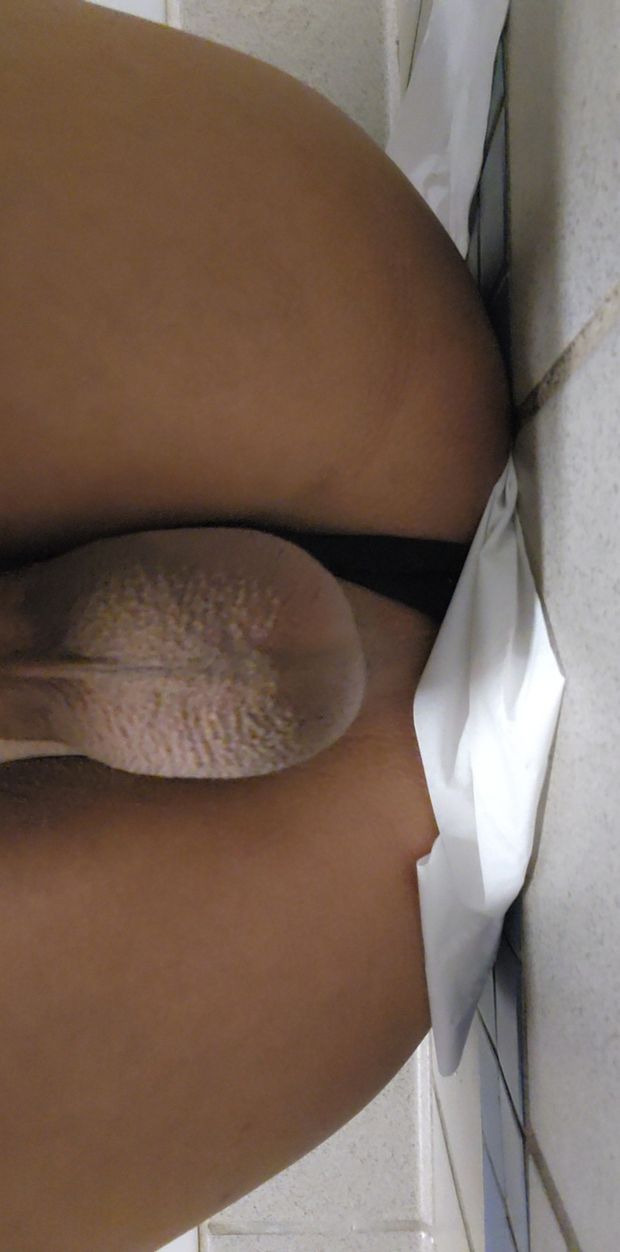 Ass on the bathroom floor