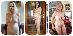 Pregnant milf posing