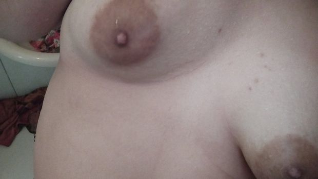 Fat whore's small tits. Cum on them, ruin her