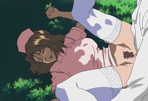 Doctor and nurse outside