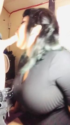 Goth BBW Sloppy Head Ends In Thick Facial