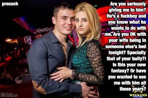 Handing her off to a new man so his fantasy happens