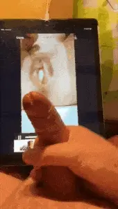Uncut cock stroking to my wife's cum filled pussy