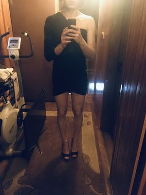 Sissy in skimpy dress and heels