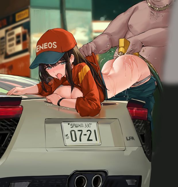 Gas station chick got her ass filled (by sawkm)