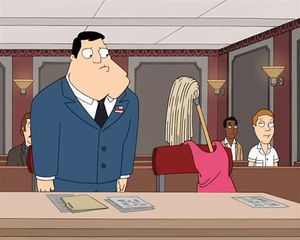 American Dad - Francine hot black bra & panties court room