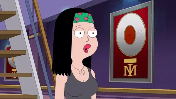 American Dad - Francine Smith dressed as Hayley with subtitles gif!