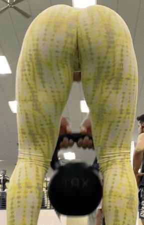 Yellow Gym Pussy Gap 1