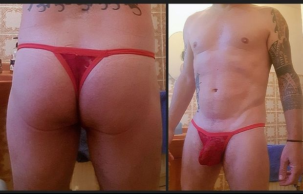 Rockin new red lace string