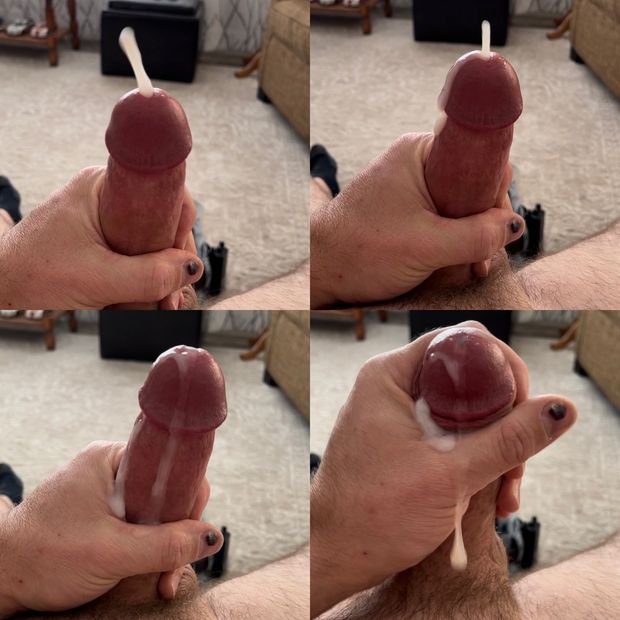 Mid-day couch session with cumshot