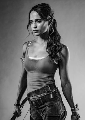 Vikander Tomb Raider BW