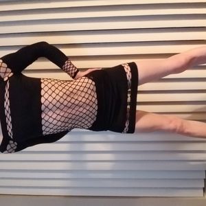 Sissy slut in black dress