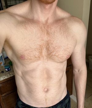 Hairy athletic ginger