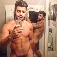 hot guys selfie