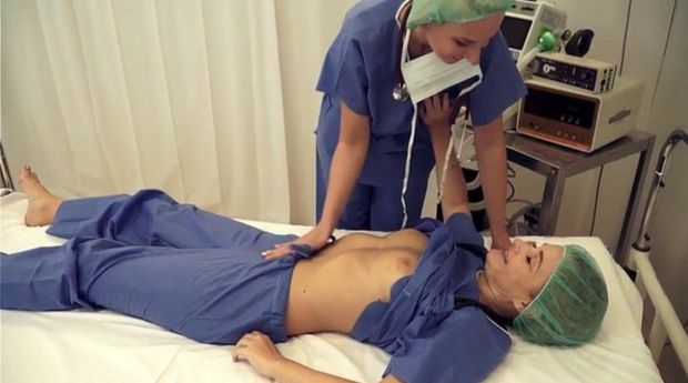 Two nurses playing around…