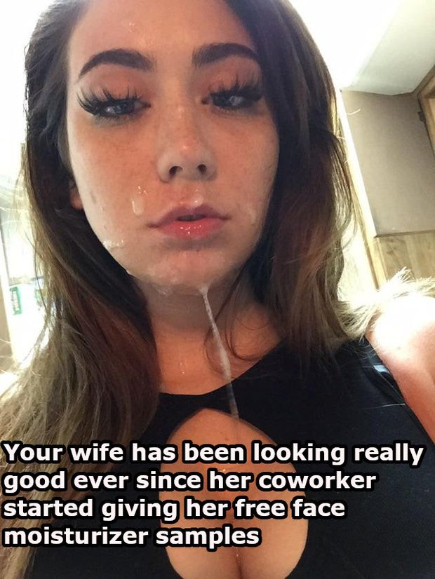 Cheating wife cum on face