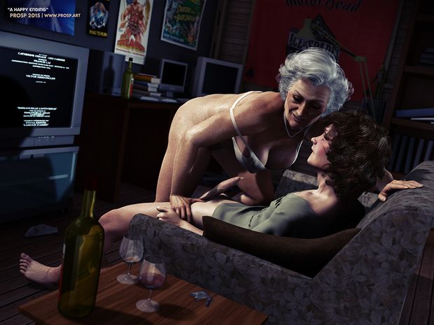 "Let's take off the condom. Start your first summer vacation with Grandma right."  My Favorite of ProspArt