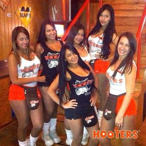 Six of them. Hot waitresses. Which 1 will be your main waitress?