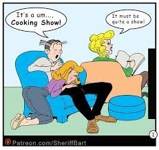 Cookie gives daddy Dagwood a blowjob