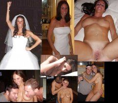 Kissing the happy bride