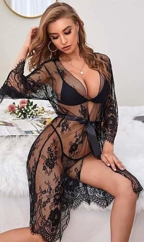 Smoking hot seethru robe