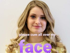 Make this slut's face wear your cum on ever inch of it