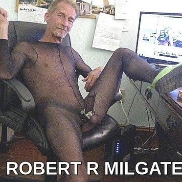 BOB MILGATE COMPLETELY AND TOTALLY EXPOSED WEARING A SHEER BLACK BODYSTOCKING AND HEELS