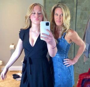 Brooklyn & mom bathroom selfie