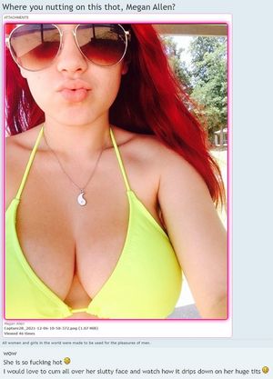 Where would you nut on big titty Asian thot Megan Allen