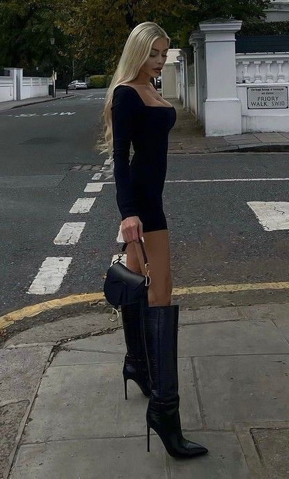 Sexy blonde in boots