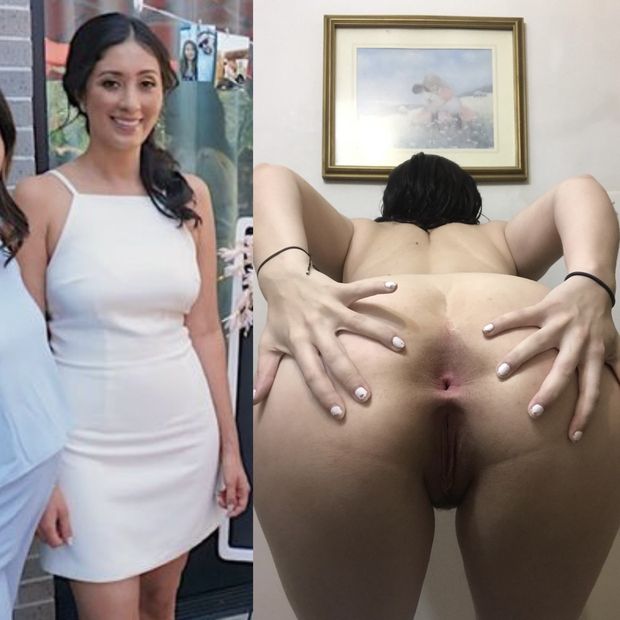 Latina milf dressed and undressed