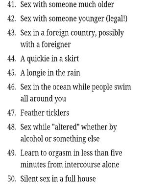 top women's bucket list 41-50