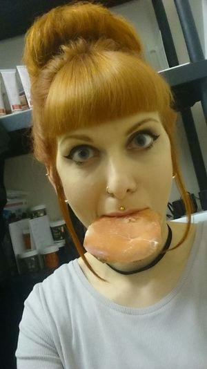 my mouth is stuffed now cum on my face