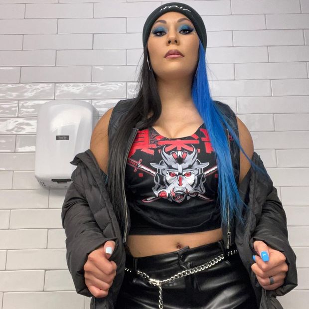WWE female superstar - hot Asian Mia Yim of The O.C.!