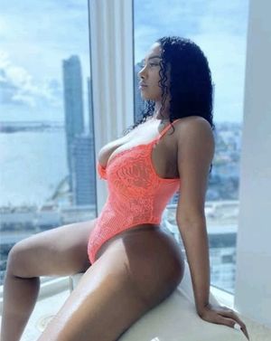 Beautiful ebony queen in sexy lingerie one piece