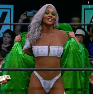 Jade Cargill in a Money outfit