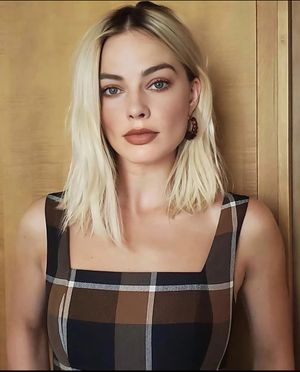 Margot Robbie in Plaid