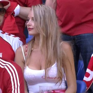 Blonde sport fan