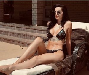 Paige (WWE) looking sexy in her bikini