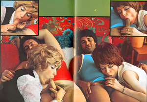 Two girlfriends suck together with their eyes closed! How much they both enjoy having a cock in their mouths!