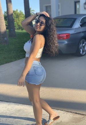 Sexy beautiful teen in shorts