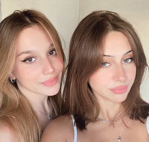 the sisters like to bring him to orgasm with her soft lips on his hard cock