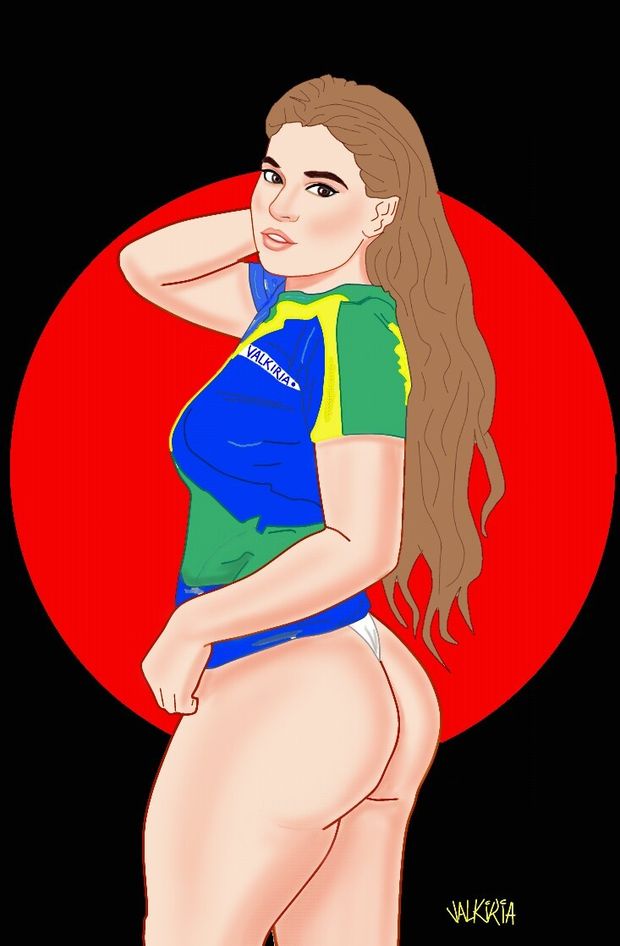 Yaneth Marin, erotic illustration by Valkizz Somme